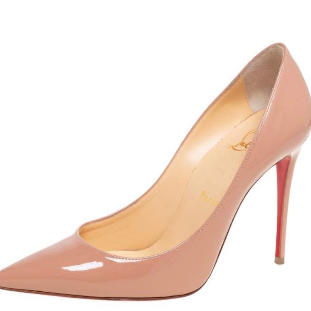 Christian Louboutin Kate Nude Patent Leather Pumps